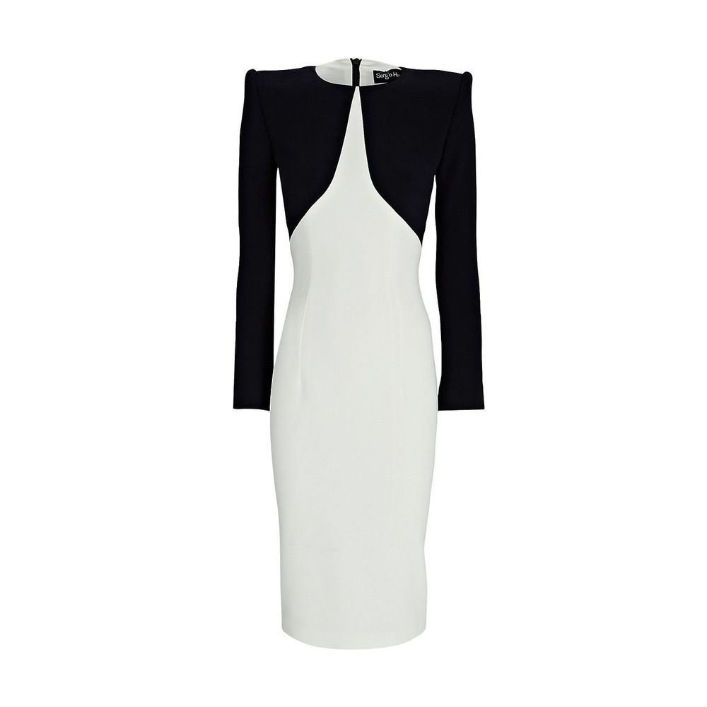 Sergio Hudson Spectator Colorblocked Dress